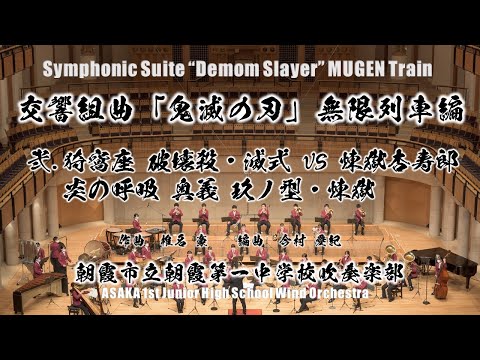 【Demon Slayer Mugen Train】交響組曲「鬼滅の刃」無限列車編より　弐.猗窩座 破壊殺・滅式　vs　煉獄杏寿郎 炎の呼吸 奥義 玖ノ型・煉獄【吹奏楽版初演】