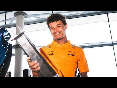 Celebrating Lando's First Win! | Lando Norris Brings The Miami Grand Prix Trophy Home!