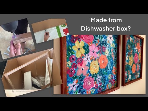 I can’t believe I made this from Cardboard!! Large Wall IDEAS | Making Large Canvas from Cardboard