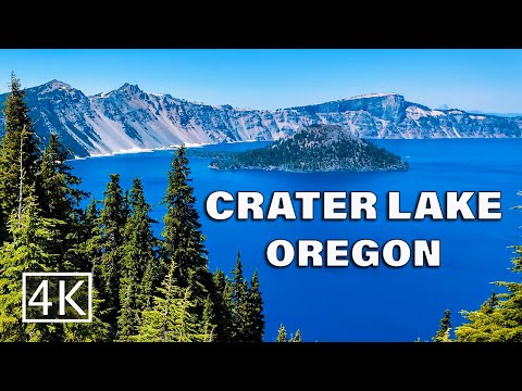 [4K] Crater Lake - Oregon USA - Scenic Walking Tour