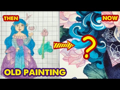 Drawing Goddess of Lotus Inspired by Childhood Art | Huta Chan Studio