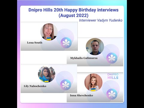 Dnipro Hills 20th HB - interviews (Lena South, Mykhailo Galimurza, Lily Nabochenko, Inna Shevchenko)