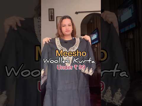 Meesho woollen kurta set #shorts #youtubeshortsvideo #kurtaset #meeshohaul #meeshofinds #meesho