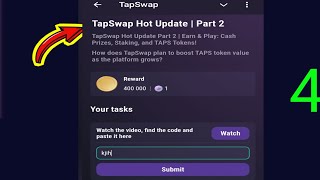 TapSwap Hot Update | Part 2 | Tapswap Code | TapSwap Hot Update Part 2 | Earn & Play: Cash Prizes