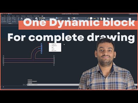 Making pipe diagram using single AutoCAD dynamic block