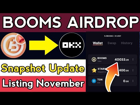 Booms Airdrop Snapshot || Booms Listing date November || Booms Snapshot || Booms Airdrop new update