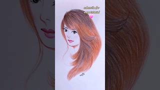 EASY HAIR DRAWING TUTORIAL !💗 #hairdrawingtutorial #easydrawing #drawhair  #drawingforbeginners