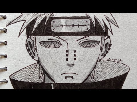 how to draw pain (from Naruto Shippuden)|2ba vArtist (anime sketch)