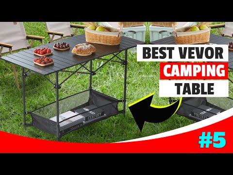 Best Outdoor Portable Side Tables In 2024 - VEVOR Folding Camping Table Review