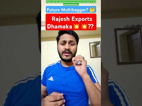 Is Rajesh Exports future Multibagger? #rajeshexports #multibagger #debtfree #undervaluedstocks