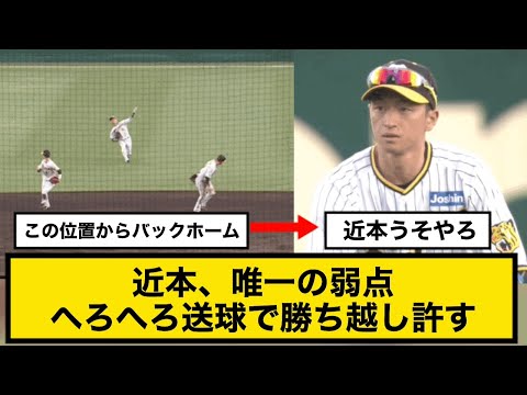 阪神近本、へろへろ送球で勝ち越し許すwww [阪神×中日]