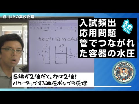 応用問題 管でつながれた容器の水圧