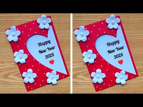 DIY - Happy New Year 2025 Greeting Card | Last Minute Card | New Year Card Ideas 2025