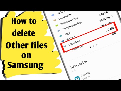 How to delete other files storage on samsung galaxy phone