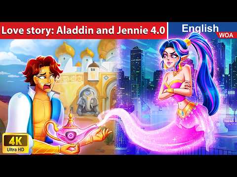 New Fairy Tales: ALADDIN and JENNIE 4.0 🧞💖 English Storytime 🌛 Fairy Tales @WOAFairyTalesEnglish