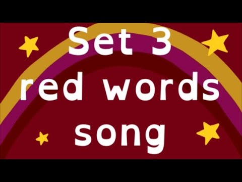 RED WORDS SET 3 | tricky words | phonics song for EYFS and KS1 | Read Write Words | Star Words