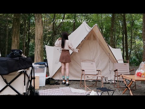 帶著新車露營啦～美味的戶外廚房展開！⛄️Camping Vlog ep09。牛肉火山/泡麵/帶PS5出門/橄欖油蝦/香腸番茄北非蛋/親子丼/熱壓吐司