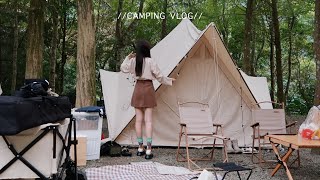 帶著新車露營啦～美味的戶外廚房展開！⛄️Camping Vlog ep09。牛肉火山/泡麵/帶PS5出門/橄欖油蝦/香腸番茄北非蛋/親子丼/熱壓吐司