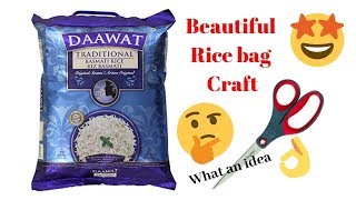 DIY | Waste material Wall hanging | Rice bag crafts | Room decoration ideas| CrazeeCrafts