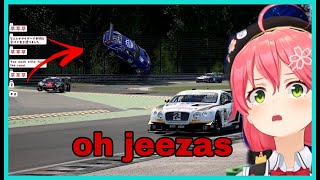 Sakura Miko Die of Laughing At Her Road Rage Replay | Assetto Corsa [Hololive/Eng Sub]