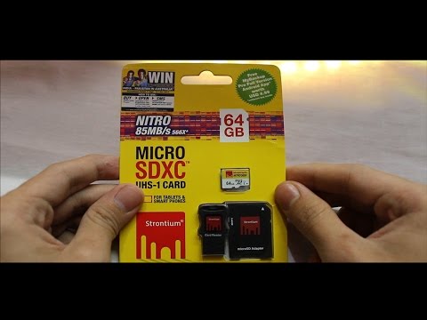 Strontium Micro Sdxc UHS-1 64GB Card Unboxing