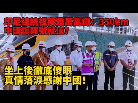 印尼總統視察雅萬高鐵：350kmh，中國復興號就這？坐上後徹底傻眼，真情落淚感謝中國！