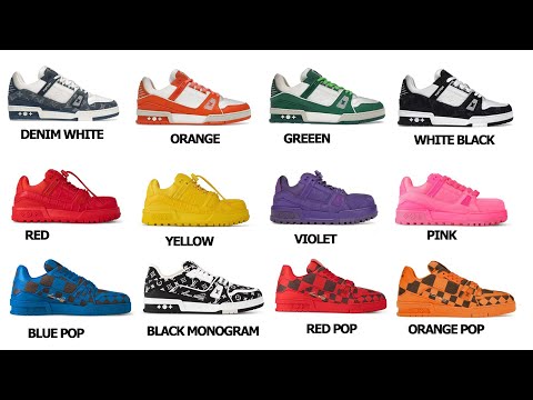 EVERY PAIR OF LOUIS VUITTON TRAINERS COLORWAYS  WITH NAMES