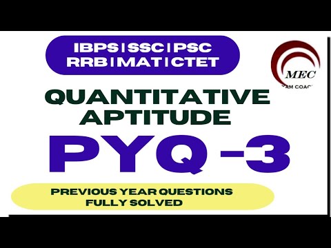 @MYEXAMCOACHING | PYQ | Numerical Ability | Dr. R Shankar | QA | SSC CGLE | All competitive exams