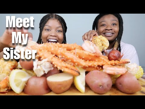 MEET MY SISTER!!! KING CRAB, SHRIMP, LOBSTER, AND MORE!!!! SEAFOOD BOIL!!!