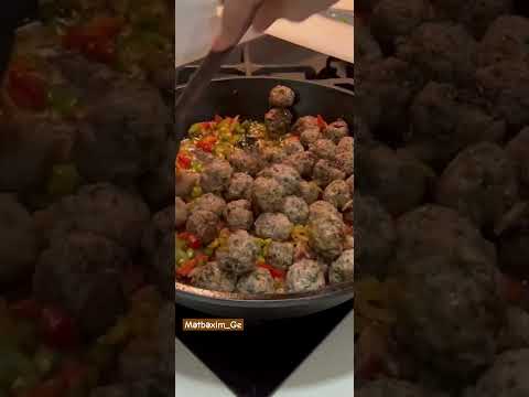 Sadə üsulla küftə yeməyi #recipe #cooking #shortvideo