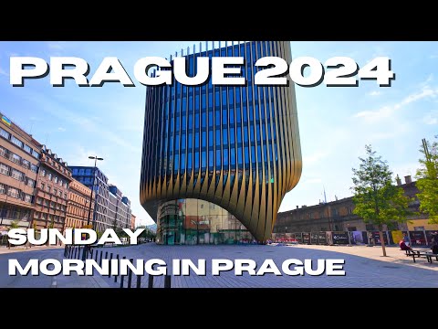 PRAGUE Walking Tour 4K 🇨🇿 Masaryčka Building by Zaha Hadid