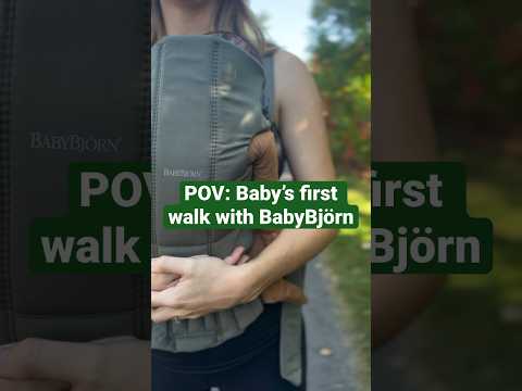 Baby’s first walk with BabyBjörn 💚 #babywearing #baby #babybjorn