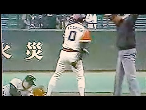 1991近鉄VS阪神オープン戦ハイライト　藤井寺球場　近鉄佐々木オープン戦大賞を意識して打たれる　貴重な走力近鉄吉田剛