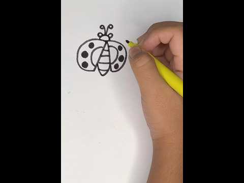 how to draw ladybug easy #shorts #drawing #ladybug