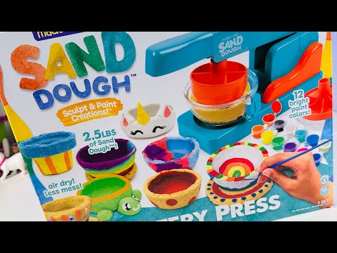 Sand Dough Pottery Press #asmr #pottery #dough #crafts