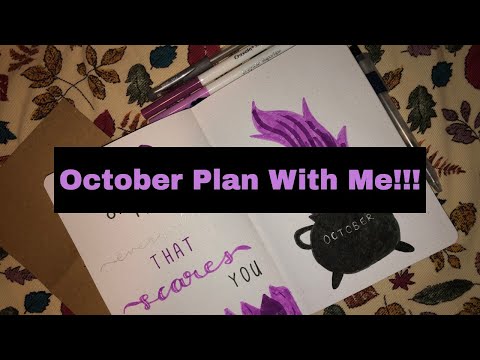 Plan With Me October 2020 l Cauldron Themed Bullet Journal Setup