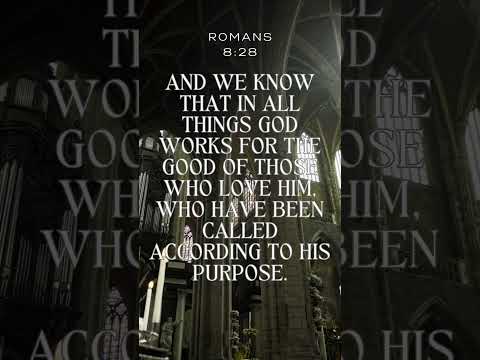 God is good. His Will is GOOD... His purpose too is good.. Today's bible verse if from Romans 8..