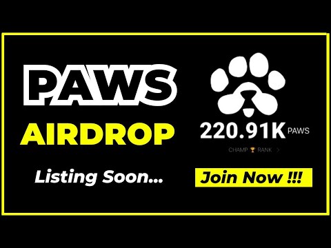 PAWS Airdrop || PAWS Airdrop listing || Next DOGS Airdrop #paws #pawsairdrop