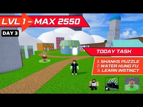 Day 3 of Playing Blox Fruits : Noob to Pro Lvl 1 - Max 2550