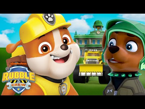 Rubble's Monster Truck Stops Boomer & Mayor Humdinger! w/ PAW Patrol Rocky | Rubble & Crew