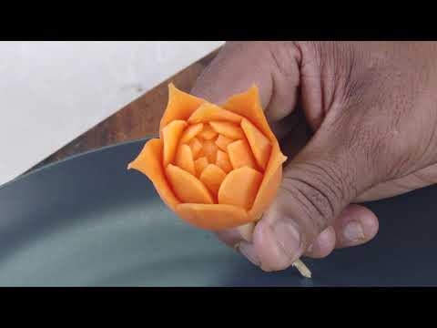 Carrot Flower And Radish Leaf- Vegetable Carving