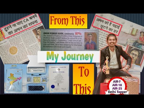 How CA transformed my life : A Journey of Success and Growth|CA Aman Karn #viral #icai #ca #journey