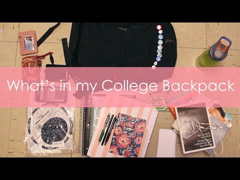 What's in my College Backpack 2018