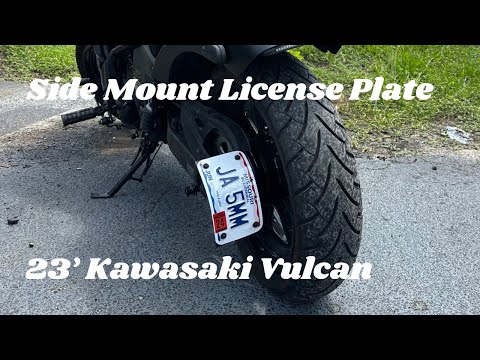 Kawasaki Vulcan 650 Side Mount License Plate Bracket