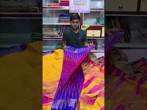 Bishnupuri Ikkat Silk Saree | Kotki Par Border |