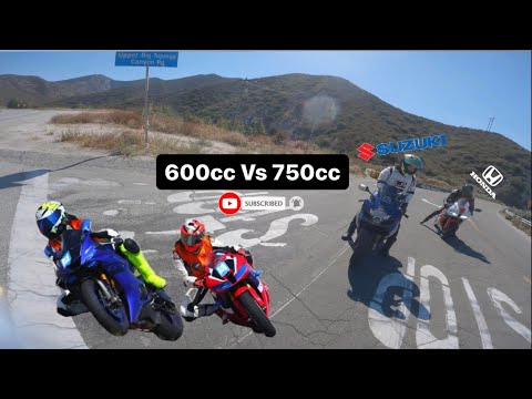 Honda CBR600rr Vs Suzuki GSXR750rr @maniacroro