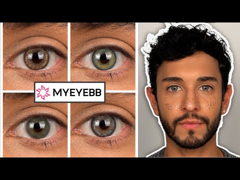 VIBRANT Contact Lenses by MYEYEBB | Glitter Freckle Face Mask!