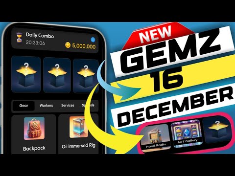 gemz daily combo today 16 december | gemz today combo card | #gemz #gemzcombotoday #mk_khizar_tech