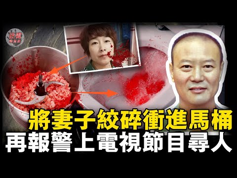 把妻子絞成肉泥沖馬桶後，兇手全網表演尋妻19天！警方查6000小時監控抽20次化糞池才破案！【迷霧調查組】中國案件 懸疑推理 案件分析