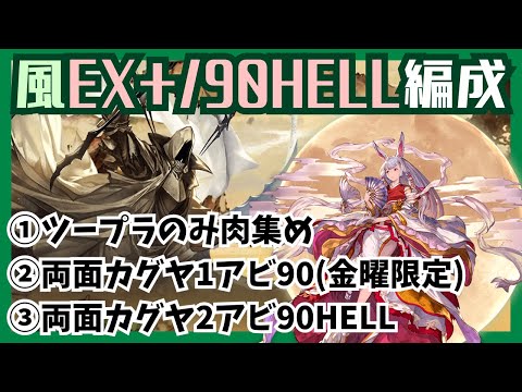 風古戦場EX+ツープラのみ/90HELL両面カグヤ編成記録用【グラブル】